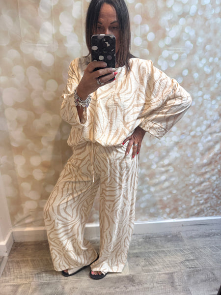2 Piece Zebra Trouser / Tunic  set