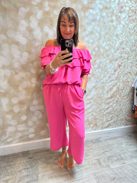 2 Piece cropped Trouser / bardot set