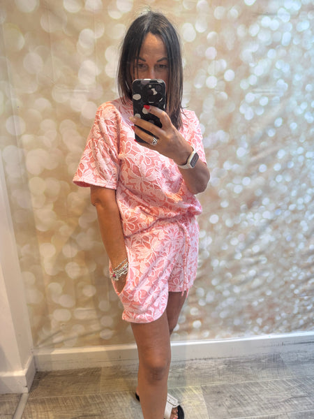 2 Piece Floral Short/Top Set