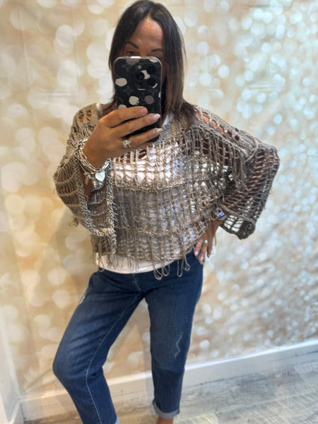 Boxy Fringed jumper