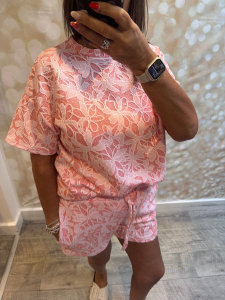2 Piece Floral Short/Top Set