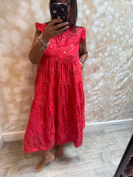 Studio Sequin Embellished  Midi Dress