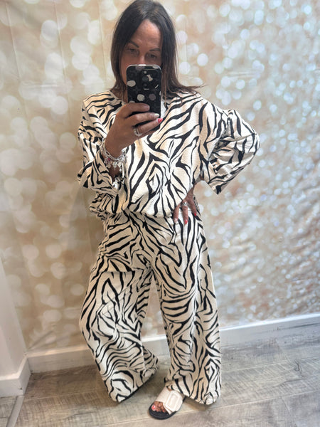 2 Piece Zebra Trouser / Tunic  set