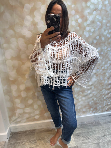 Boxy Fringed jumper