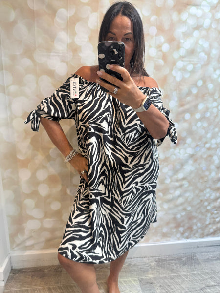 Silky Bardot Dress