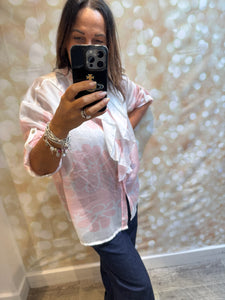 Silky / Sheer Floral Blouse
