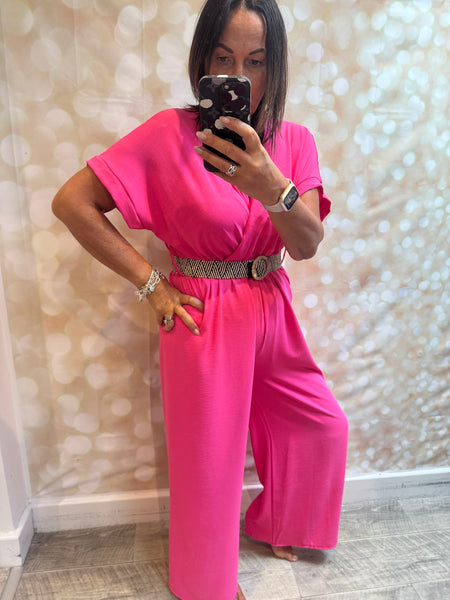 V Front Palazzo Jumpsuit