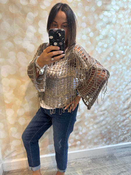Boxy Fringed jumper