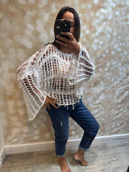 Boxy Fringed jumper