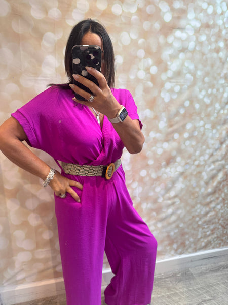 V Front Palazzo Jumpsuit