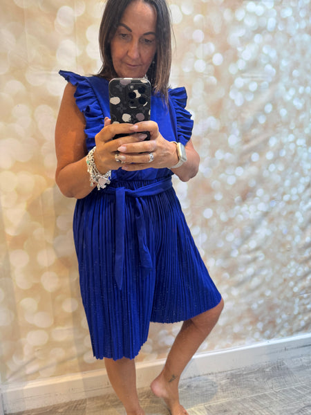 V Front Pleated Playsuit
