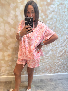 2 Piece Floral Short/Top Set