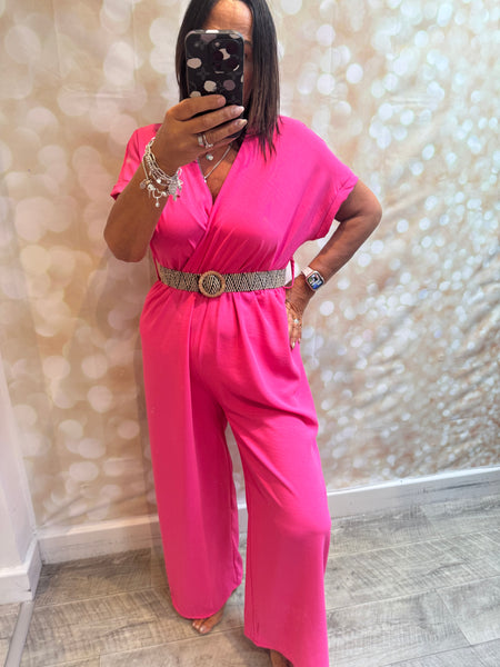 V Front Palazzo Jumpsuit