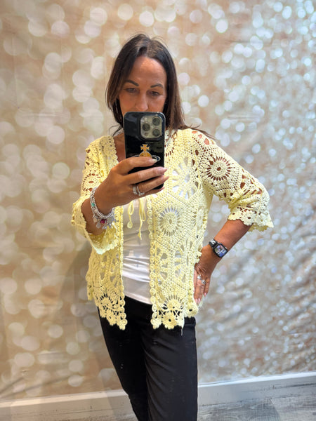 Crochet Tie Front Cardigan