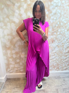 Pleated 2 Piece Palazzo Trouser / Top set