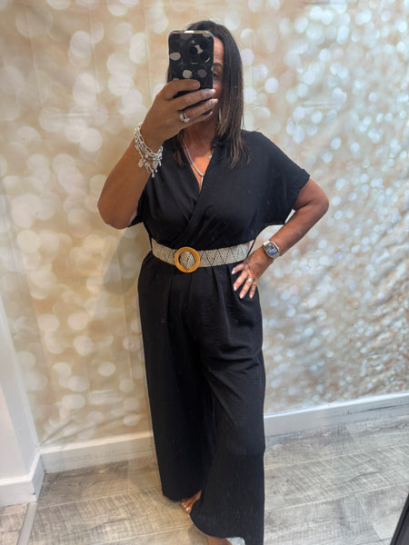 V Front Palazzo Jumpsuit