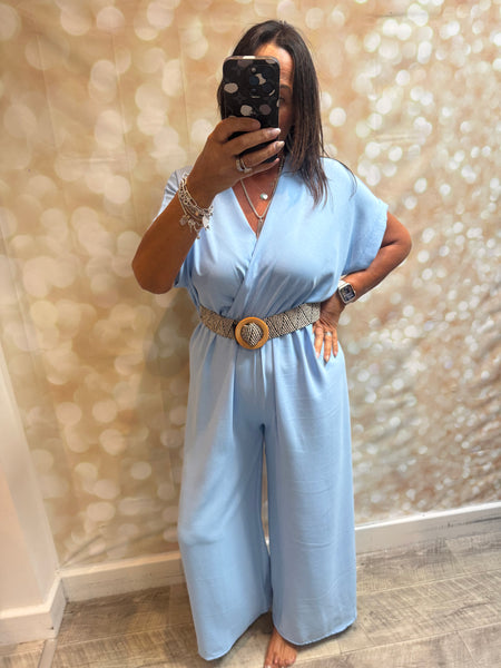 V Front Palazzo Jumpsuit