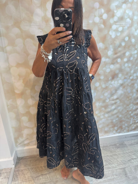 Studio Sequin Embellished  Midi Dress