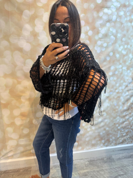 Boxy Fringed jumper