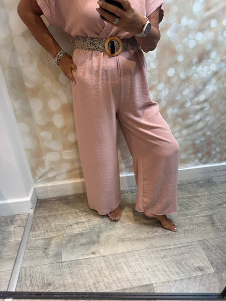 V Front Palazzo Jumpsuit