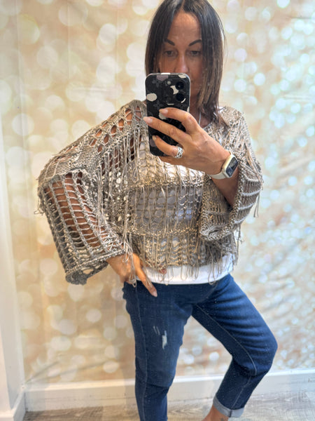 Boxy Fringed jumper