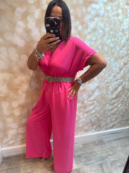 V Front Palazzo Jumpsuit