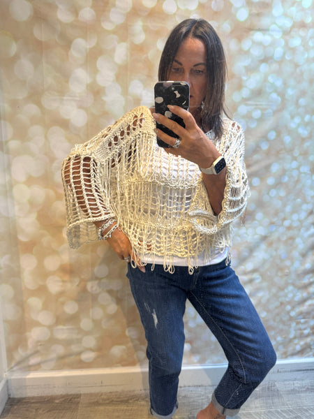 Boxy Fringed jumper