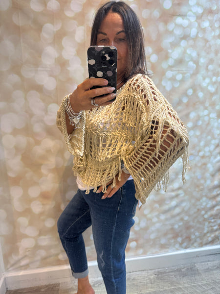 Boxy Fringed jumper