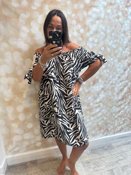 Silky Bardot Dress