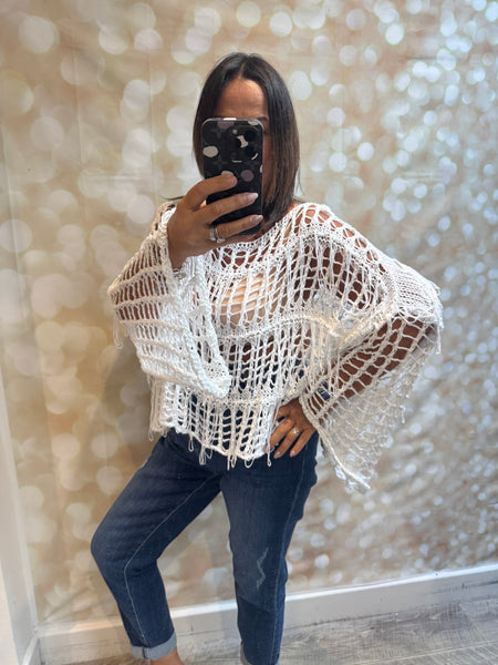 Boxy Fringed jumper