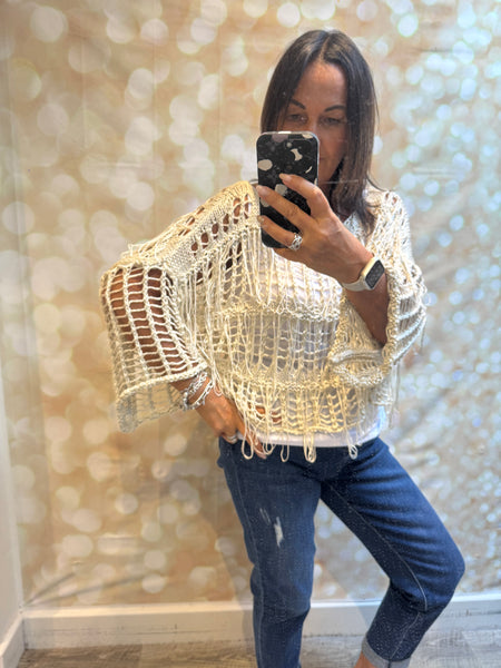 Boxy Fringed jumper