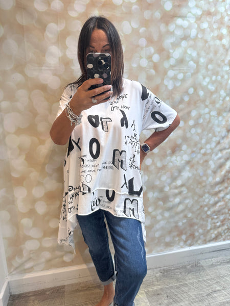 ID Calligraphy Monchrome Tunic