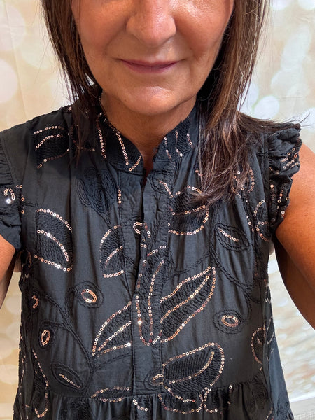 Studio Sequin Embellished  Midi Dress