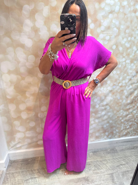 V Front Palazzo Jumpsuit
