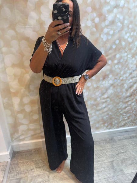 V Front Palazzo Jumpsuit