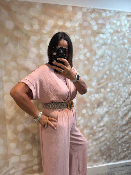 V Front Palazzo Jumpsuit