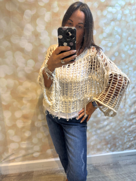 Boxy Fringed jumper