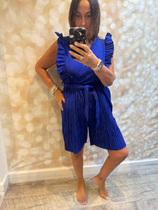 V Front Pleated Playsuit