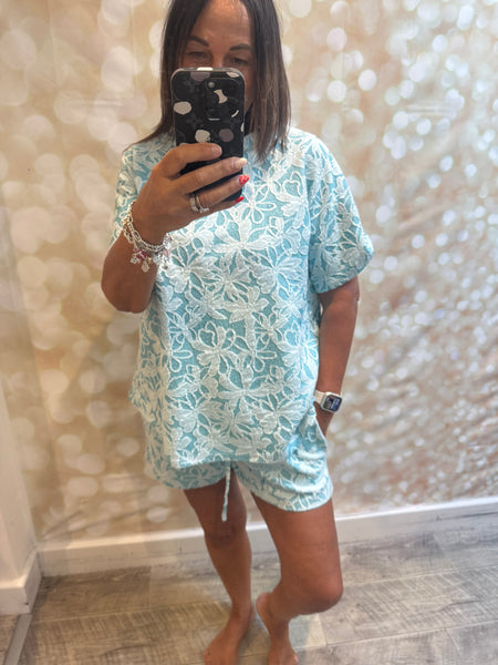 2 Piece Floral Short/Top Set