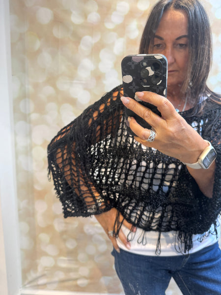 Boxy Fringed jumper